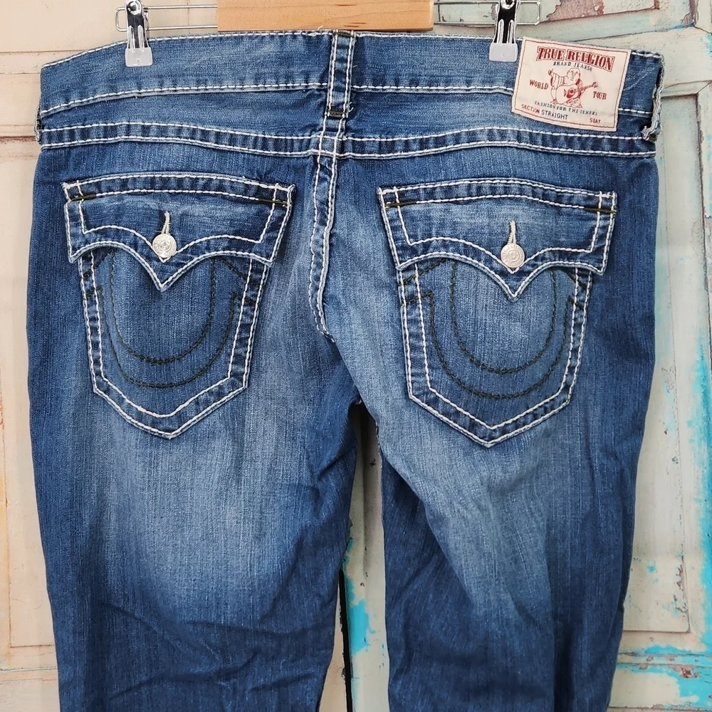 True Religion Straight Flap Natural Big T‎ Jeans